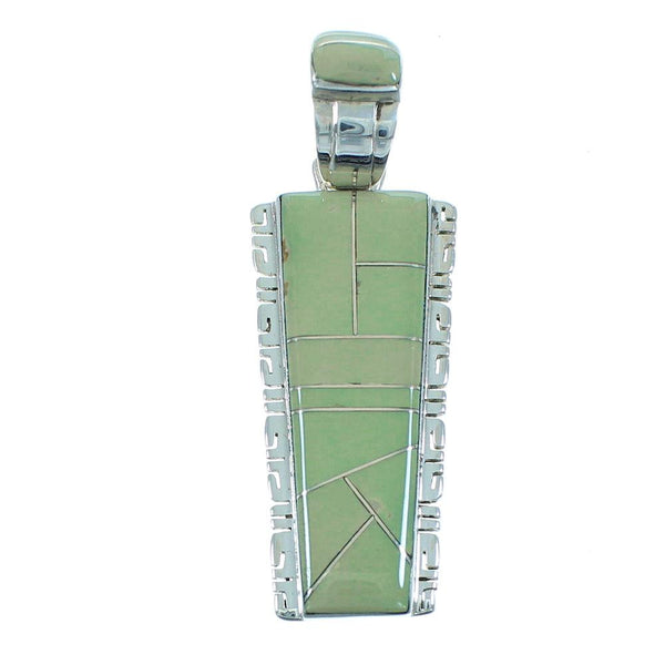 Sterling Silver Turquoise Inlay Southwest Pendant RX102064